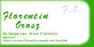 florentin orosz business card
